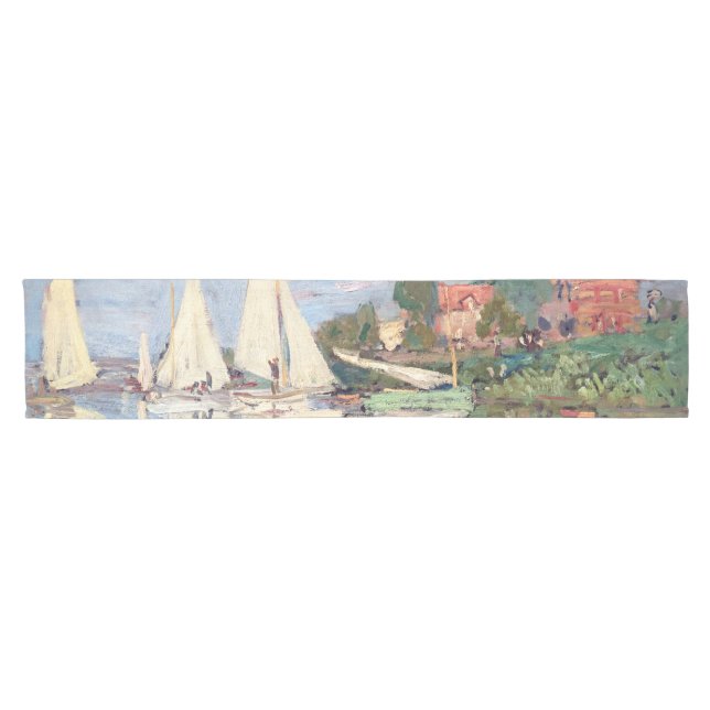Claude Monet - Regattas at Argenteuil Short Table Runner (Horizontal)