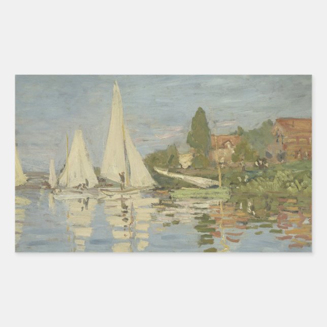 Claude Monet - Regattas at Argenteuil Sticker (Front)