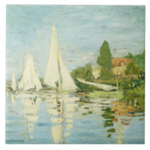 Claude Monet. Regattas at Argenteuil Tile