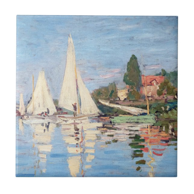 Claude Monet - Regattas at Argenteuil Tile (Front)