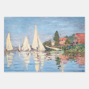 Claude Monet - Regattas at Argenteuil Wrapping Paper Sheet