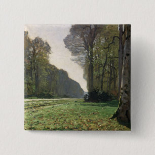 Claude Monet Road to Bas-Breau, Fontainebleau 2 Inch Square Button