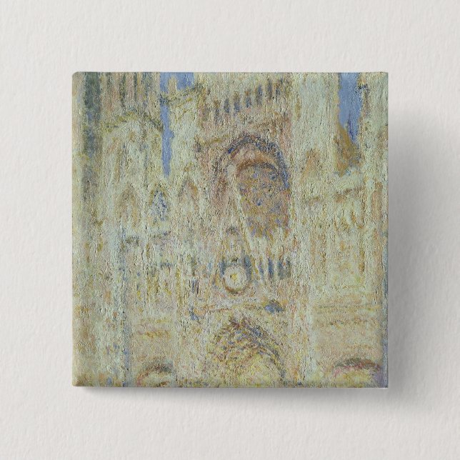 Claude Monet | Rouen Cathedral at Sunset, 1894 2 Inch Square Button (Front)