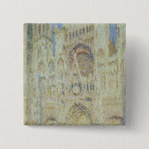 Claude Monet Rouen Cathedral at Sunset, 1894 2 Inch Square Button