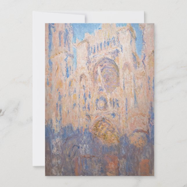 Claude Monet - Rouen Cathedral at sunset Invitation (Front)