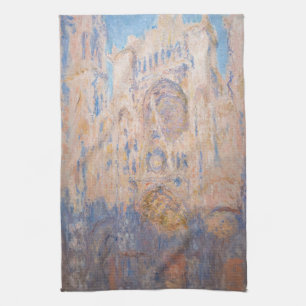 Claude Monet - Rouen Cathedral at sunset Kitchen Towel