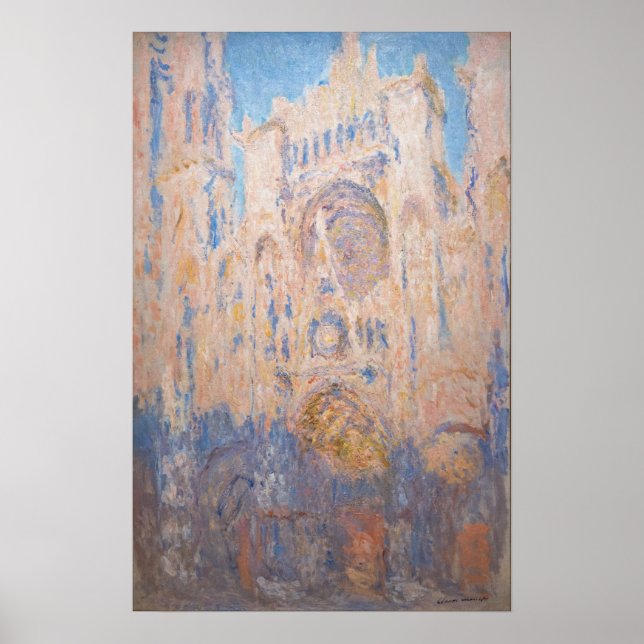 Claude Monet - Rouen Cathedral at sunset Poster (Front)