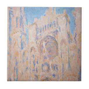 Claude Monet - Rouen Cathedral at sunset Tile
