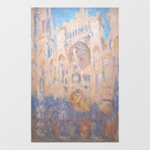 Claude Monet - Rouen Cathedral at sunset Window Cling
