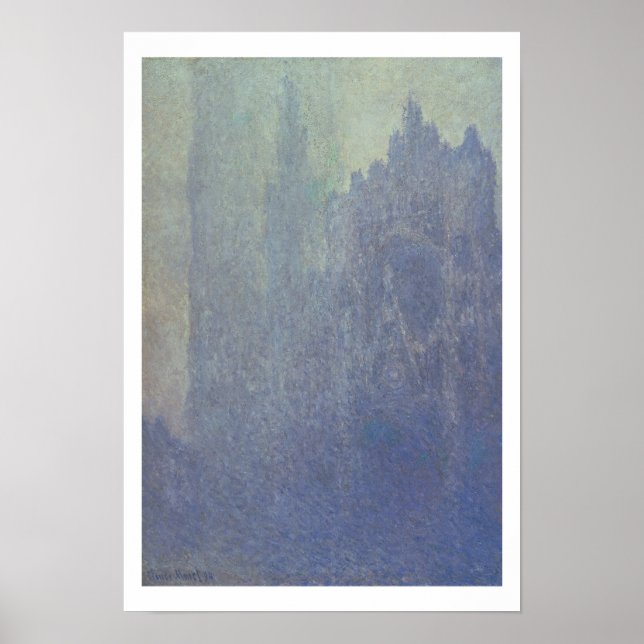 Claude Monet | Rouen Cathedral, Foggy Weather Poster (Front)