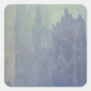 Claude Monet   Rouen Cathedral, Foggy Weather Square Sticker