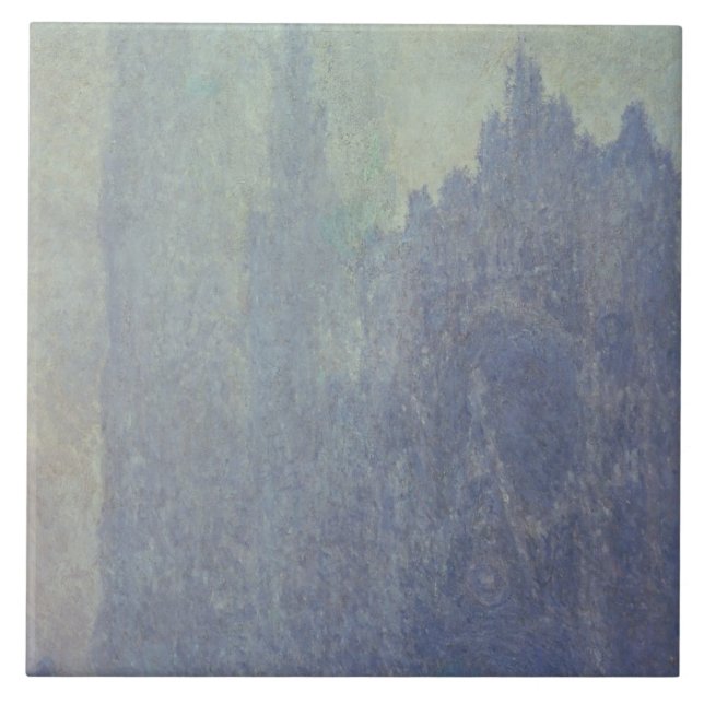 Claude Monet | Rouen Cathedral, Foggy Weather Tile (Front)