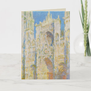 Claude Monet Rouen Cathedral Portal Morning Light Card