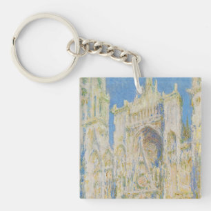 Claude Monet Rouen Cathedral Portal Morning Light Keychain