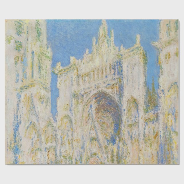 Claude Monet Rouen Cathedral Portal Morning Light Wrapping Paper (Flat)