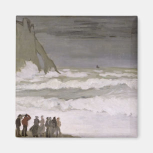 Claude Monet Rough Sea at Etretat, 1868-69 Magnet