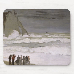 Claude Monet Rough Sea at Etretat, 1868-69 Mouse Pad