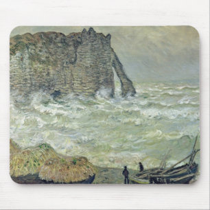 Claude Monet   Rough Sea at Etretat, 1883 Mouse Pad