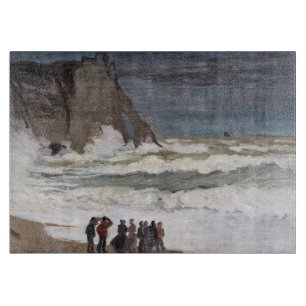 Claude Monet - Rough Sea at Etretat Cutting Board