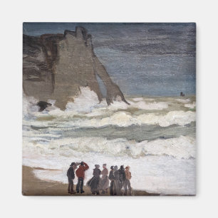 Claude Monet - Rough Sea at Etretat Magnet