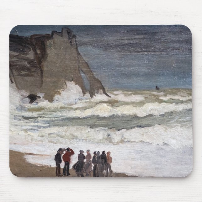Claude Monet - Rough Sea at Etretat Mouse Pad (Front)