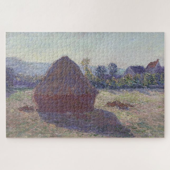 Claude Monet’s Haystack in the Evening Sun (1891) Jigsaw Puzzle (Horizontal)