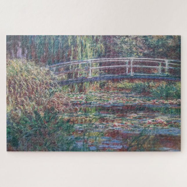 Claude Monet’s Water-Lily Pond, Symphony in Rose  Jigsaw Puzzle (Horizontal)