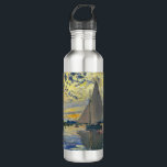 Claude Monet - Sailboat at Le Petit-Gennevilliers 710 Ml Water Bottle<br><div class="desc">Sailboat at Le Petit-Gennevilliers / Voilier au Petit-Gennevilliers - Claude Monet,  1874</div>