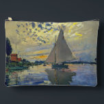 Claude Monet - Sailboat at Le Petit-Gennevilliers Accessory Pouch<br><div class="desc">Sailboat at Le Petit-Gennevilliers / Voilier au Petit-Gennevilliers - Claude Monet,  1874</div>