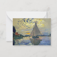 Claude Monet - Sailboat at Le Petit-Gennevilliers