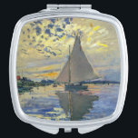 Claude Monet - Sailboat at Le Petit-Gennevilliers Compact Mirror<br><div class="desc">Sailboat at Le Petit-Gennevilliers / Voilier au Petit-Gennevilliers - Claude Monet,  1874</div>