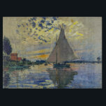Claude Monet - Sailboat at Le Petit-Gennevilliers Cutting Board<br><div class="desc">Sailboat at Le Petit-Gennevilliers / Voilier au Petit-Gennevilliers - Claude Monet,  1874</div>