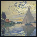 Claude Monet - Sailboat at Le Petit-Gennevilliers Fabric<br><div class="desc">Sailboat at Le Petit-Gennevilliers / Voilier au Petit-Gennevilliers - Claude Monet,  1874</div>