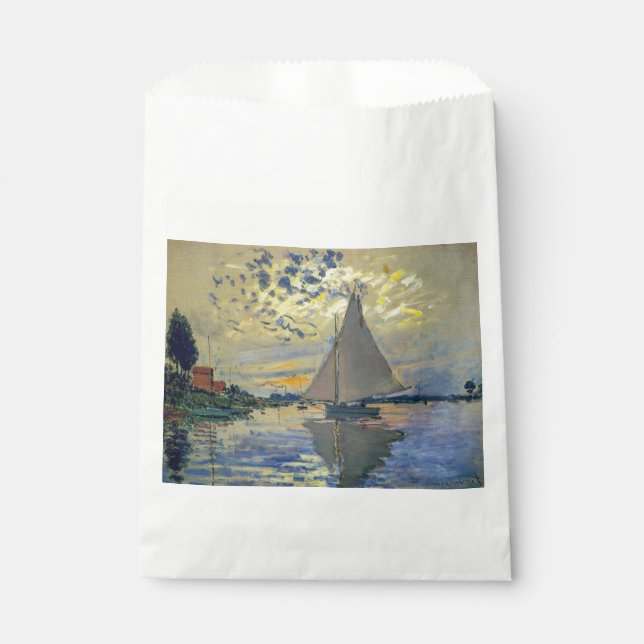 Claude Monet - Sailboat at Le Petit-Gennevilliers Favour Bag (Front)