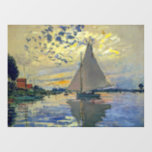 Claude Monet - Sailboat at Le Petit-Gennevilliers Floor Decals<br><div class="desc">Sailboat at Le Petit-Gennevilliers / Voilier au Petit-Gennevilliers - Claude Monet,  1874</div>