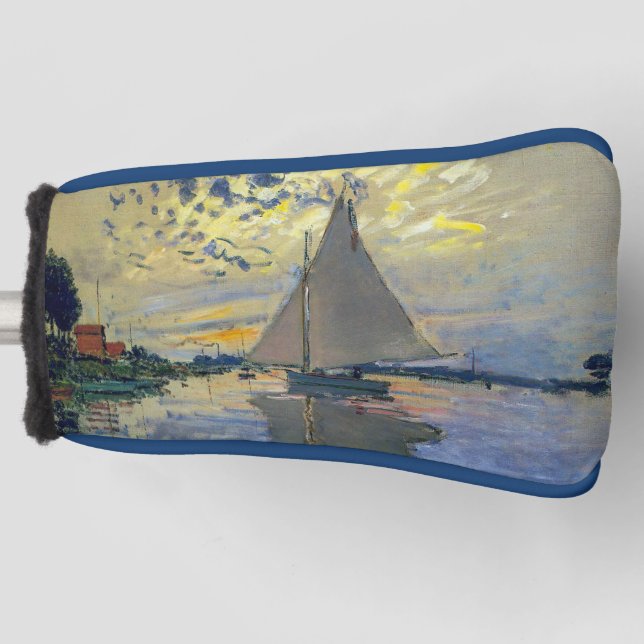 Claude Monet - Sailboat at Le Petit-Gennevilliers Golf Head Cover (Front)
