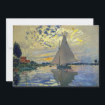 Claude Monet - Sailboat at Le Petit-Gennevilliers Invitation<br><div class="desc">Sailboat at Le Petit-Gennevilliers / Voilier au Petit-Gennevilliers - Claude Monet,  1874</div>