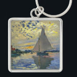 Claude Monet - Sailboat at Le Petit-Gennevilliers Keychain<br><div class="desc">Sailboat at Le Petit-Gennevilliers / Voilier au Petit-Gennevilliers - Claude Monet,  1874</div>