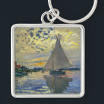 Claude Monet - Sailboat at Le Petit-Gennevilliers Keychain<br><div class="desc">Sailboat at Le Petit-Gennevilliers / Voilier au Petit-Gennevilliers - Claude Monet,  1874</div>