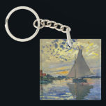 Claude Monet - Sailboat at Le Petit-Gennevilliers Keychain<br><div class="desc">Sailboat at Le Petit-Gennevilliers / Voilier au Petit-Gennevilliers - Claude Monet,  1874</div>