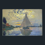 Claude Monet - Sailboat at Le Petit-Gennevilliers Laminated Place Mat<br><div class="desc">Sailboat at Le Petit-Gennevilliers / Voilier au Petit-Gennevilliers - Claude Monet,  1874</div>
