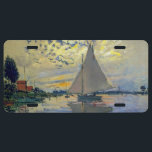 Claude Monet - Sailboat at Le Petit-Gennevilliers License Plate<br><div class="desc">Sailboat at Le Petit-Gennevilliers / Voilier au Petit-Gennevilliers - Claude Monet,  1874</div>