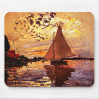 Claude Monet-Sailboat at Le Petit-Gennevilliers