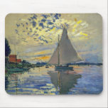 Claude Monet - Sailboat at Le Petit-Gennevilliers Mouse Pad<br><div class="desc">Sailboat at Le Petit-Gennevilliers / Voilier au Petit-Gennevilliers - Claude Monet,  1874</div>