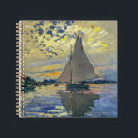Claude Monet - Sailboat at Le Petit-Gennevilliers Notebook<br><div class="desc">Sailboat at Le Petit-Gennevilliers / Voilier au Petit-Gennevilliers - Claude Monet, 1874</div>