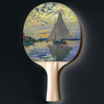 Claude Monet - Sailboat at Le Petit-Gennevilliers Ping Pong Paddle<br><div class="desc">Sailboat at Le Petit-Gennevilliers / Voilier au Petit-Gennevilliers - Claude Monet,  1874</div>