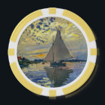 Claude Monet - Sailboat at Le Petit-Gennevilliers Poker Chips<br><div class="desc">Sailboat at Le Petit-Gennevilliers / Voilier au Petit-Gennevilliers - Claude Monet,  1874</div>
