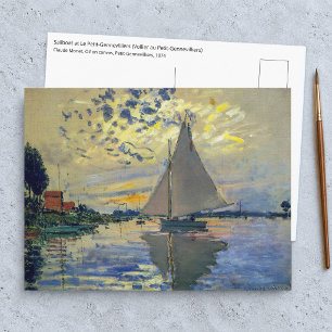 Claude Monet - Sailboat at Le Petit-Gennevilliers Postcard
