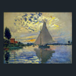 Claude Monet - Sailboat at Le Petit-Gennevilliers Poster<br><div class="desc">Sailboat at Le Petit-Gennevilliers / Sailing boat at Petit-Gennevilliers - Claude Monet,  1874</div>