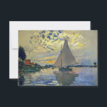 Claude Monet - Sailboat at Le Petit-Gennevilliers Thank You Card<br><div class="desc">Sailboat at Le Petit-Gennevilliers / Voilier au Petit-Gennevilliers - Claude Monet, 1874</div>